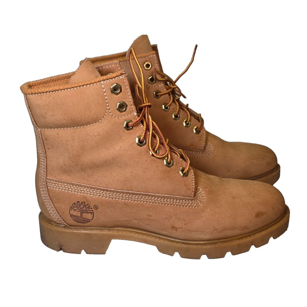 Timberland Men's 6-Inch Premium Waterproof Boots Size 7 M Wheat Nubuck Shoes USA